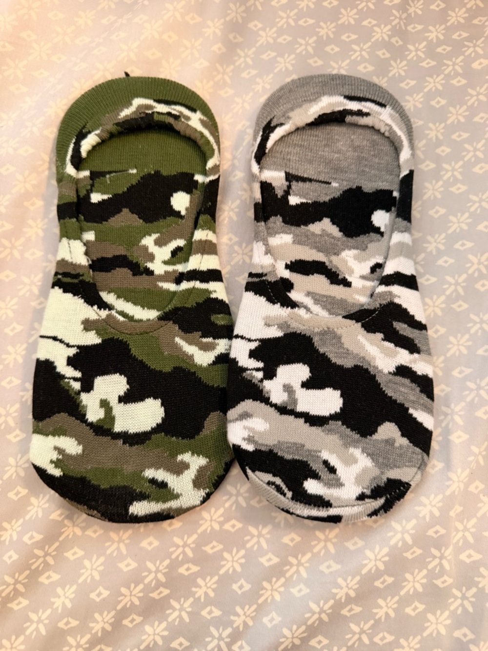 Torrid Camouflage No-Show Socks - Green & Gray